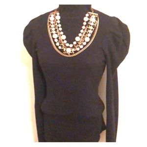 Free people black long sleeve turtleneck shirt